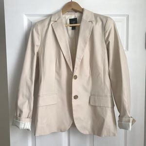 J. Crew Suiting Blazer in Cream